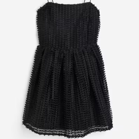 H&M Chic Black Textured Dress Size L - Picture 1 of 7